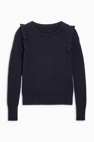 Textured Ruffle Sweater